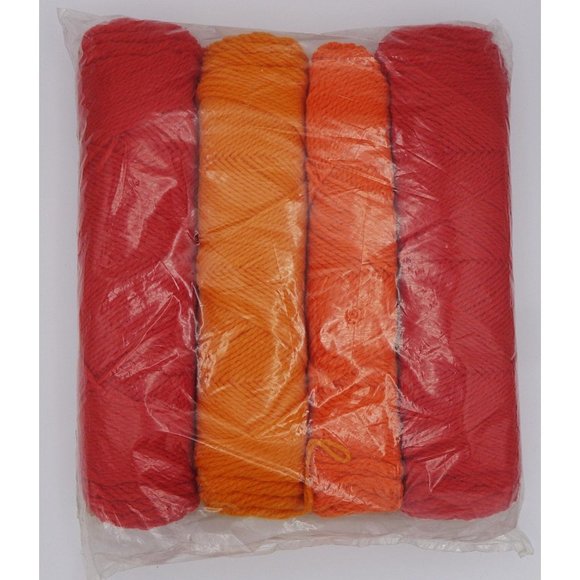 Bucilla Crochet Sweater Vest, Poncho Kit in Bright Oranges, One Size Fits All, D - Picture 2 of 5